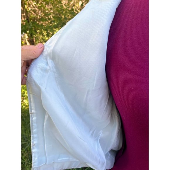 Vintage 1960s Satin Silk glass dangle Bead  Formal Top Tank Hong Kong - Picture 9 of 16